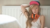 pic for Blonde With Headphones 